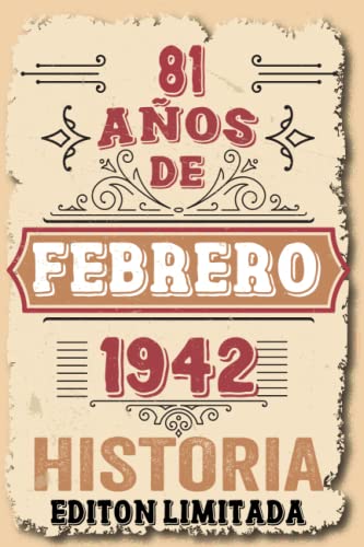 81 Años Cumpleaños Hombre Vintage 1942 Hecho En Febrero 1942: 81 años Regalos de cumpleaños de...