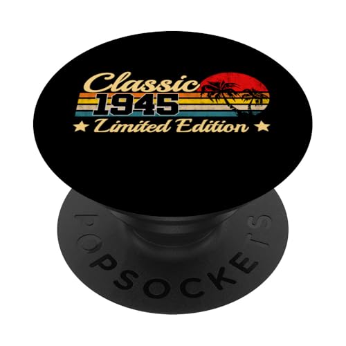 Classic 1945 Edición Limitada Vintage 80 Cumpleaños PopSockets PopGrip Adhesivo