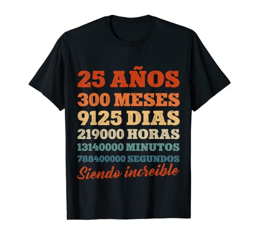25 Cumpleaños Regalo Años Divertido Decoración Vintage 1996 Camiseta