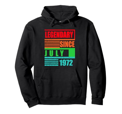 54 cumpleaños Legendario Desde Julio de 1972 cumpleaños Sudadera con Capucha