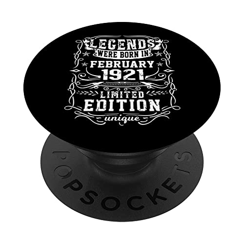 Cumpleaños Febrero 1921 Edición Limitada Regalo February PopSockets PopGrip Intercambiable