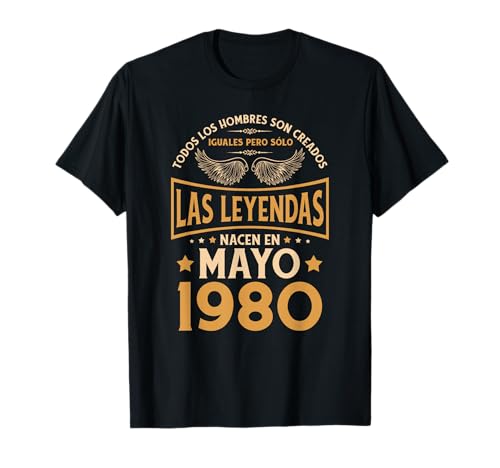 Cumpleaños Hombre Regalos Las Leyendas Mayo 1980 Camiseta
