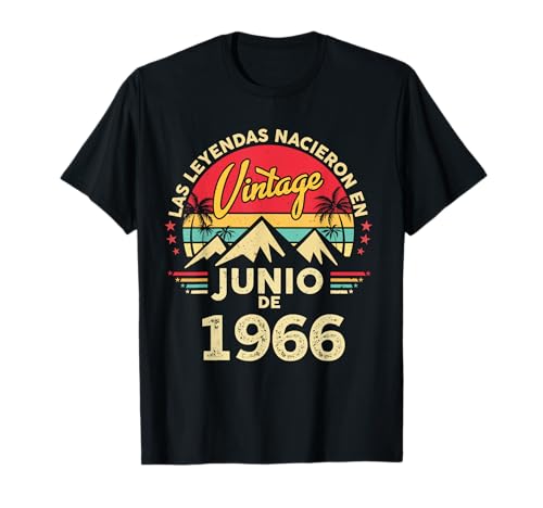 60 años Cumpleaños Vintage Nacido En Junio 1966 Camiseta