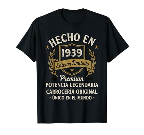 Hecho En 1939 87 Cumpleaños Regalo Vintage 87 Años Hombre Camiseta