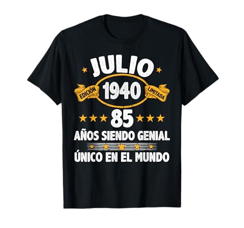 Julio 1940 85 Años Hombre Cumpleaños Regalo Julio 1940 Camiseta