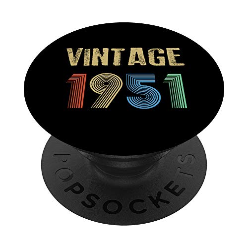 1951 cumpleaños vintage PopSockets PopGrip: Agarre intercambiable para Teléfonos y Tabletas