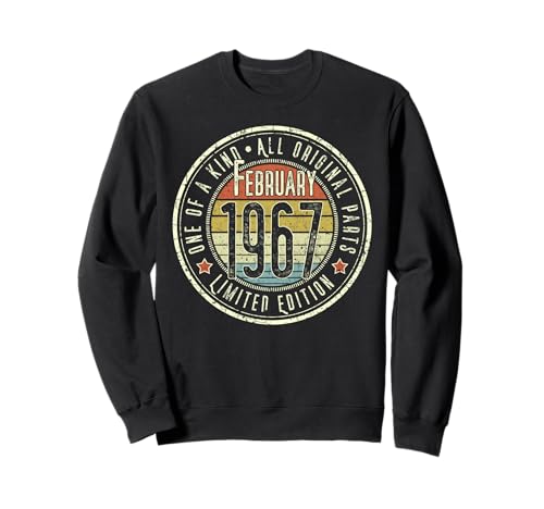 58 Cumpleaños Vintage Febrero 1967 Retro Edición Limitada Sudadera