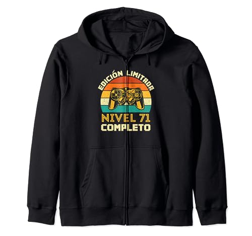 Edición limitada Nivel 71 completo Gamer Cumpleaños 71 años Sudadera con Capucha
