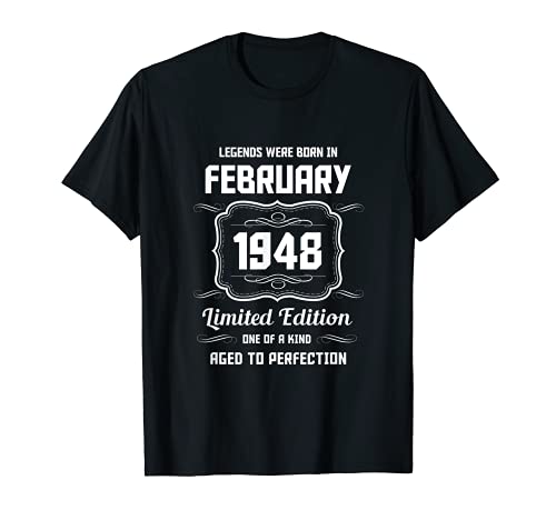 Feliz Cumpleaños Febrero 1948 Camiseta