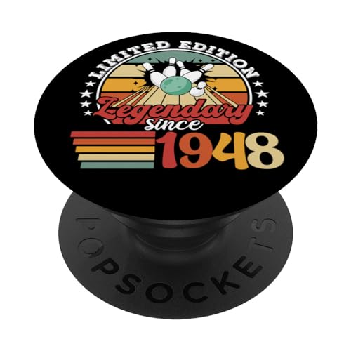 Cumpleaños de bolos de bolos 1948 Fiesta de cumpleaños de la PopSockets PopGrip Intercambiable