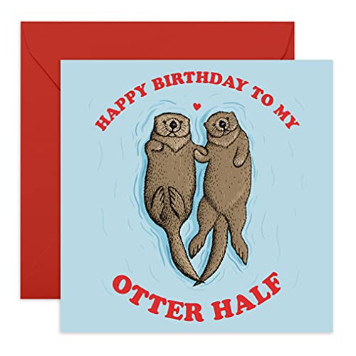 Central 23 – Divertida tarjeta de cumpleaños – Happy Birthday to My Otter Half – Tarjeta de...