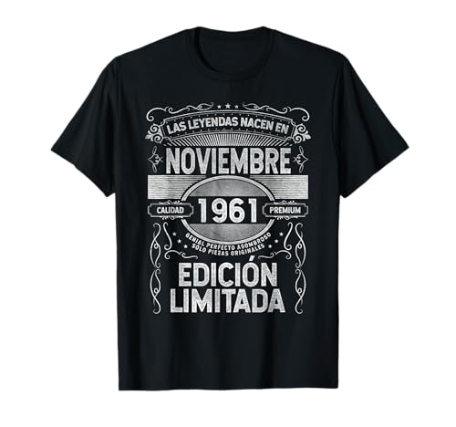 Las Leyendas nacen en Noviembre de 1961 - 65 Años Cumpleaños Camiseta