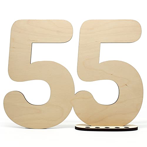 HAGEFOL Libro de visitas de madera con cartel decorativo número 55 – para escribir como regalo...