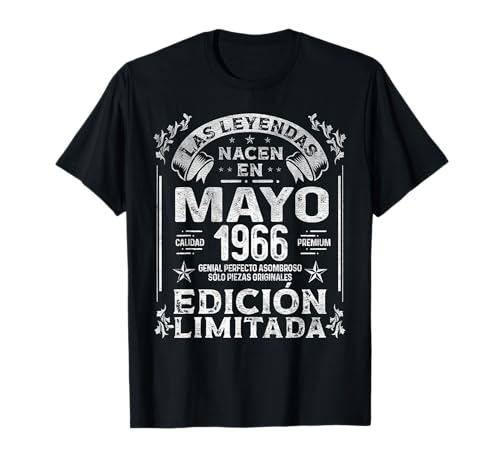 Las Leyendas nacen en Mayo de 1966 - 60 Años Cumpleaños Camiseta