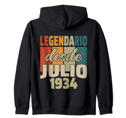 Legendario Desde Julio 1934 - Cumpleaños 90 Años Sudadera con Capucha