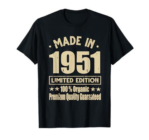 Edición Limitada 1951 Cumpleaños 1951 Nacido en 1951 Camiseta