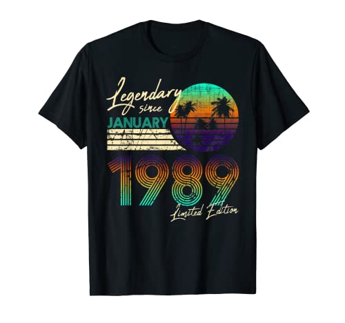 Legendario de cumpleaños desde enero de 1989 Camiseta