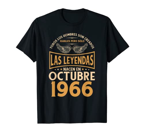 Cumpleaños Hombre Regalos Las Leyendas Octubre 1966 Camiseta