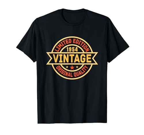 Camiseta vintage de 1954 para hombre, edición limitada, cumpleaños de 1954 Camiseta