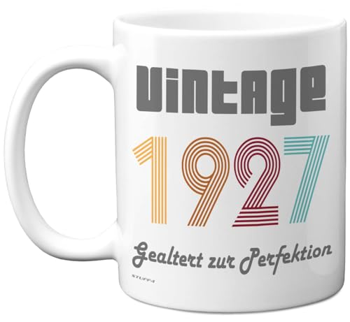 Taza de cerámica de 325 ml, apta para lavavajillas, diseño vintage de 1927