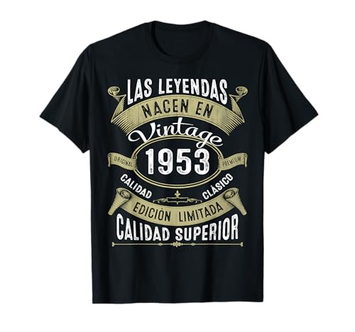 73 Años Cumpleaños Regalo Hombre Mujer Vintage 1953 Camiseta