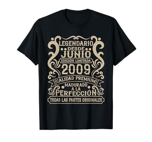 Legendario Desde Junio 2009 - Cumpleaños 17 Años Camiseta
