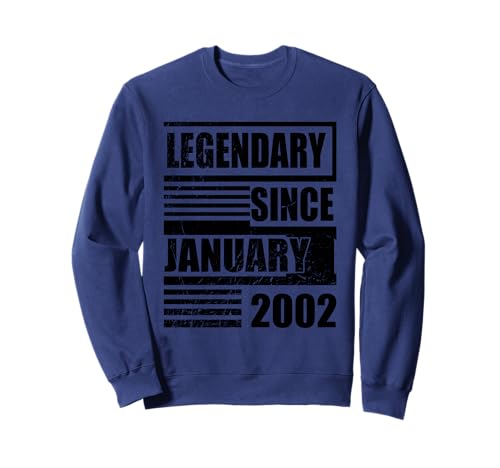 25 cumpleaños Legendario Desde enero de 2002 Sudadera