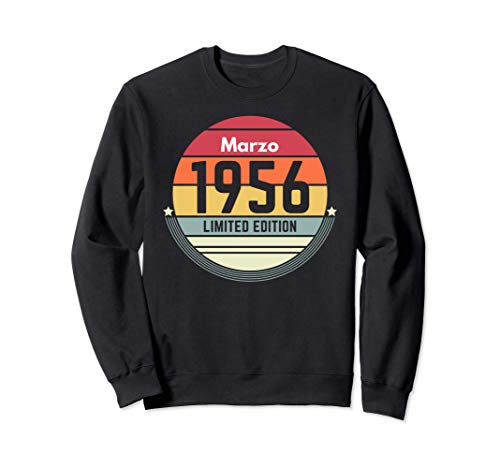 65 Años Cumpleaños Regalo Nacido En Marzo 1956 Mujer Sudadera