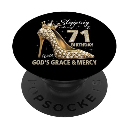 Entrando en mi 71 cumpleaños con la Gracia y la Misericordia de Dios PopSockets PopGrip Adhesivo