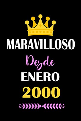 Maravilloso desde enero 2000: cuaderno de cumpleaños, regalos de cumpleaños para hombres, mujeres,...