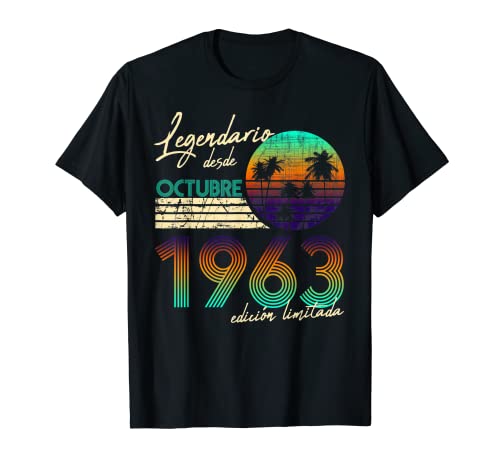 Regalos legendarios de cumpleaños para hombre desde octubre de 1963 Camiseta