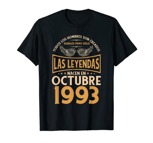 Cumpleaños Hombre Regalos Las Leyendas Octubre 1993 Camiseta