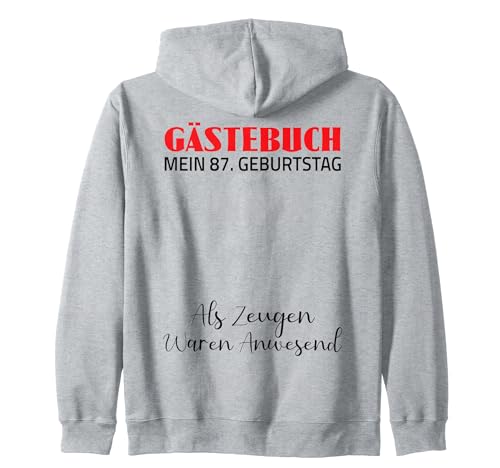 Gästebuch Mein 87. Geburtstag Libro de visitas Firma Sudadera con Capucha