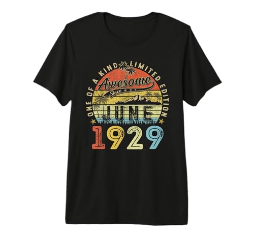 97 Edición Limitada 1929 Único 97 de Junio Cumpleaños Camiseta Premium