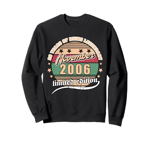 20 Cumpleaños Noviembre 2006 Vendimia 20 Años Legendary Sudadera