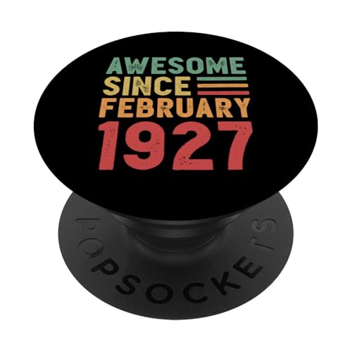 Impresionante regalo de 100 cumpleaños desde febrero de 1927 PopSockets PopGrip Adhesivo