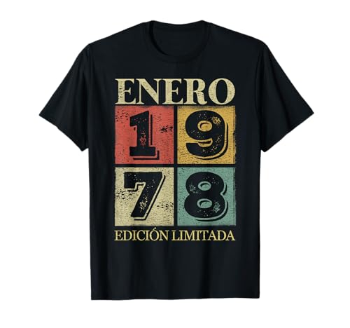 47 Cumpleaños Hombre 47 años Hecho En 1978 Enero Camiseta