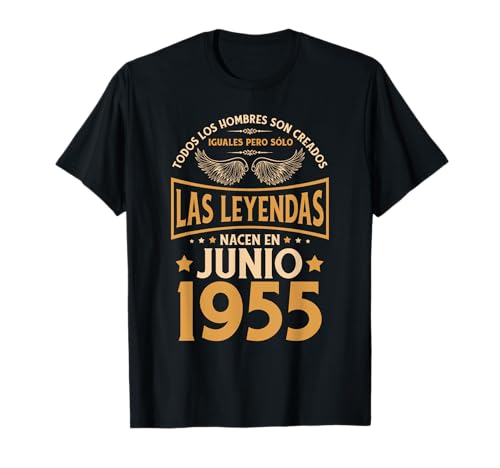 Cumpleaños Hombre Regalos Las Leyendas Junio 1955 Camiseta