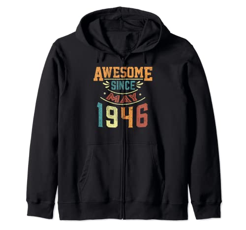 Impresionante desde mayo de 1946 nacido en mayo de 1946 cumpleaños Sudadera con Capucha
