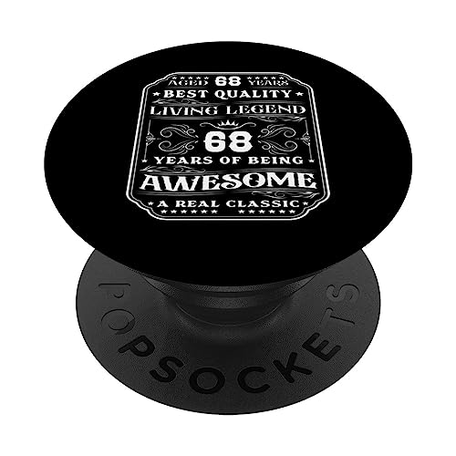 68 Años De Ser Asombroso 68 Años 68 Cumpleaños Hombre PopSockets PopGrip Intercambiable