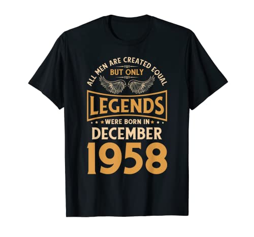 Las leyendas de cumpleaños nacieron en diciembre de 1958. Camiseta