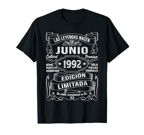 Las Leyendas Nacen En Junio 1992 Regalo 32 Años Cumpleaños Camiseta