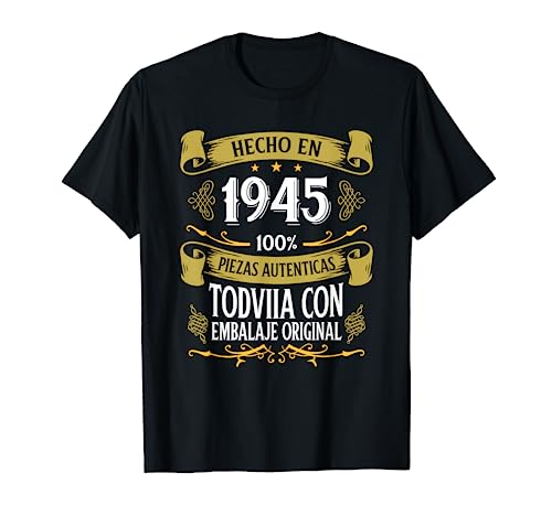 78 Años Cumpleaños Regalo Hombre Hecho En 1945 Hecho En 1945 Camiseta
