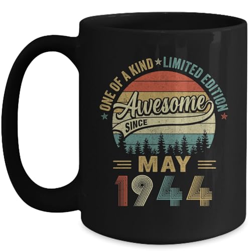 Taza De Té May 1944 Vintage 81St Birthday Taza De Cerámica Graciosa Tazas Desayuno Clásico Taza...