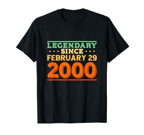 Legendario Desde el 29 de febrero de 2000 Fiesta de cumpleaños del año bisiesto Camiseta