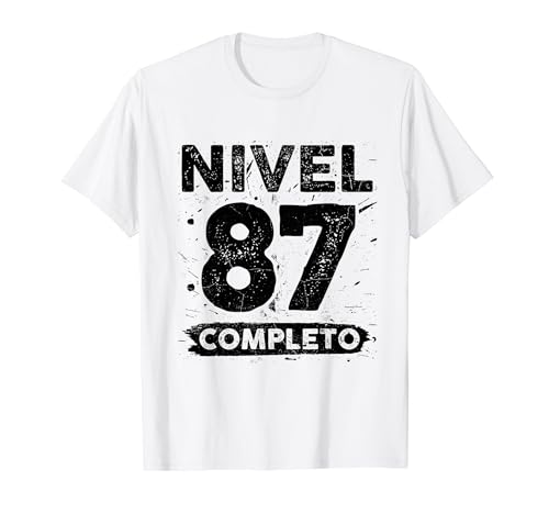 Nivel 87 Completo años 87 cumpleaños Camiseta