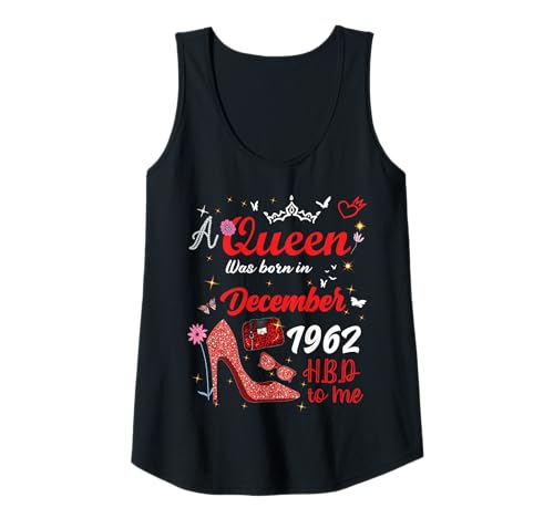 Mujer Diciembre 1962 Cumpleaños Esta Reina Nació En Diciembre 1962 Camiseta sin Mangas