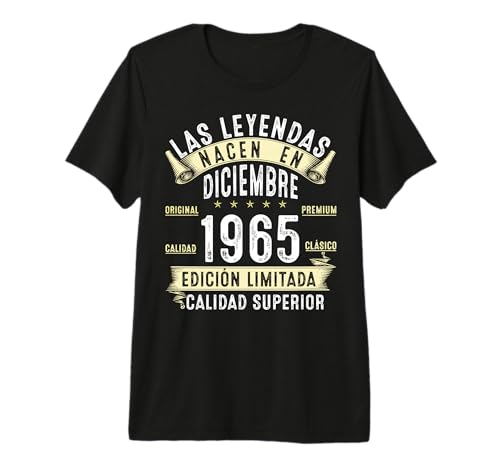 61 Años Cumpleaños Las Leyendas Nacen en diciembre de 1965 Camiseta Premium