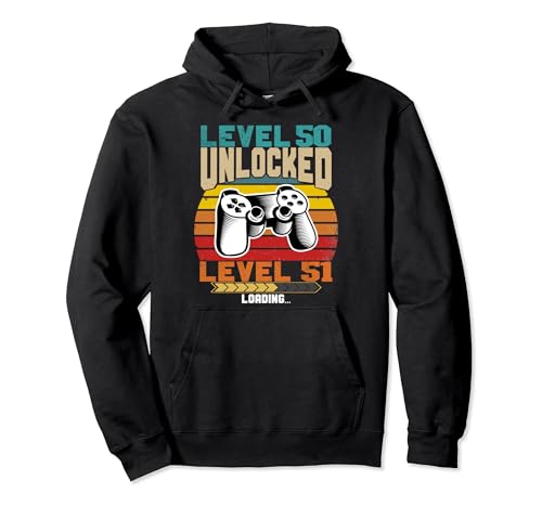 Nivel 50 Unlocked Level 51 Loading 50 Cumpleaños Sudadera con Capucha
