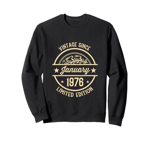 Vintage de cumpleaños Desde enero de 1976 Sudadera